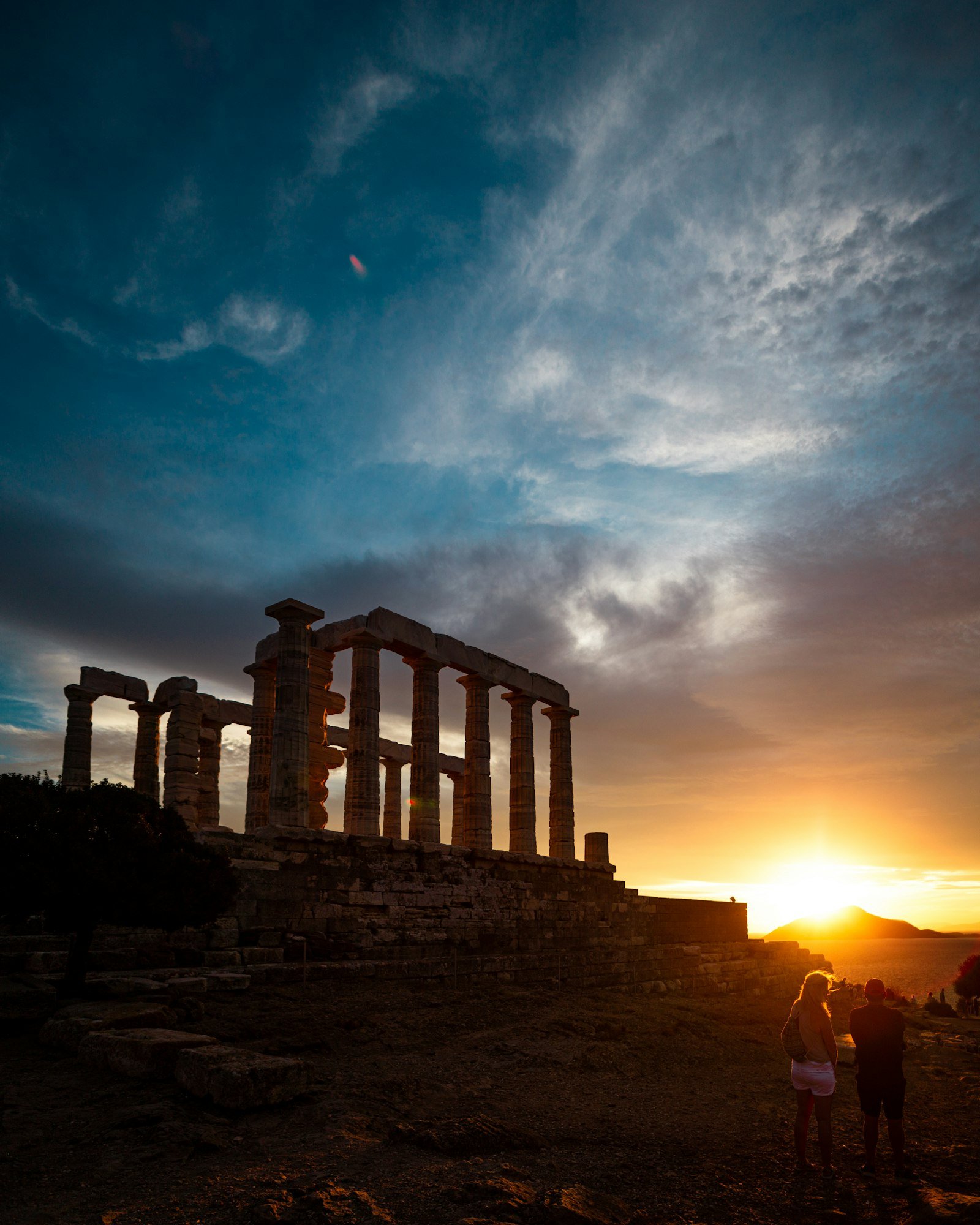 kairos meaning — ancient Greek temple columns at golden hour, the perfect opportune moment